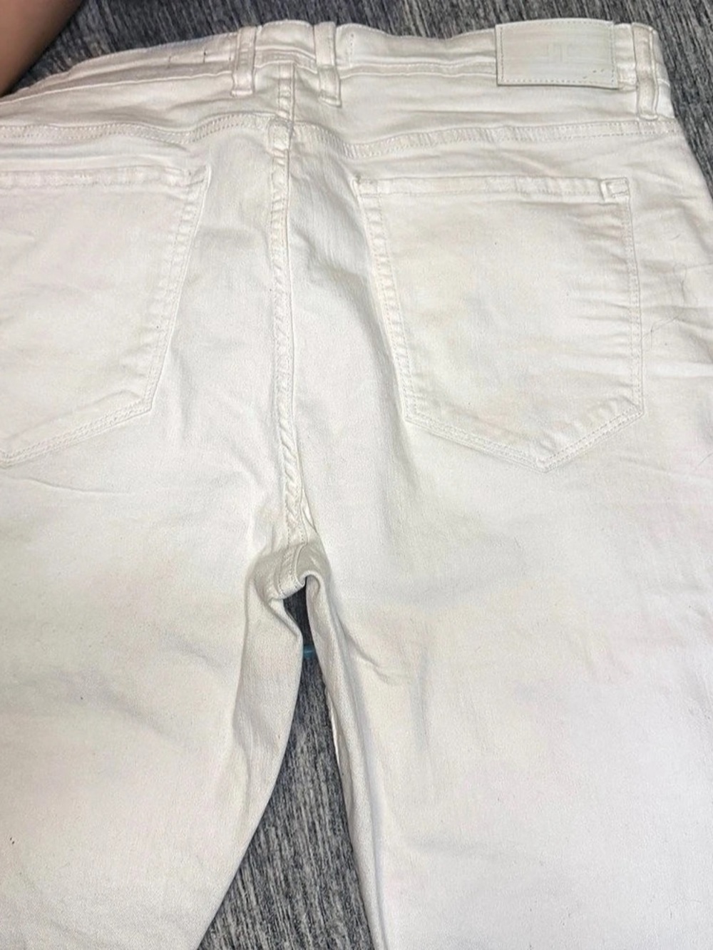 SOPRANI Distressed Straight Leg Jeans in White Waist 38 - Picture 5 of 6